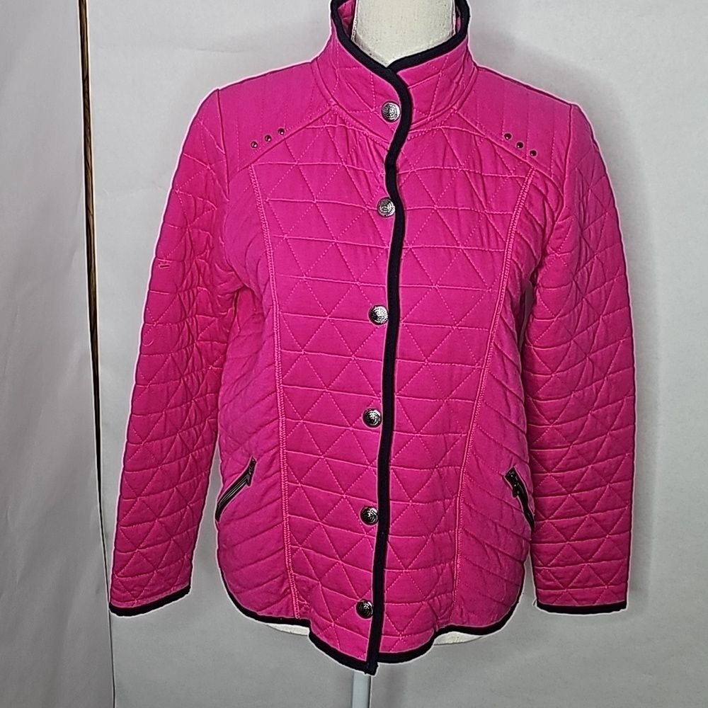 Quilted Jacket Bright Pink Size Small